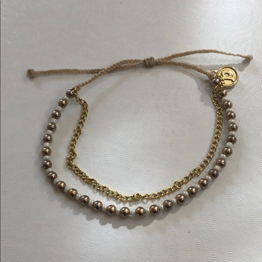 Pura Vida Beaded & Chain Bracelet